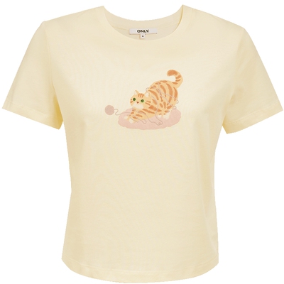 ONLY圆领正肩短袖T恤