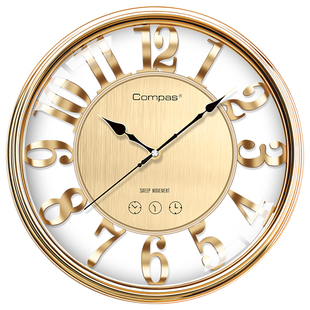 康巴丝静音挂钟镂空罗马钟客厅卧室创意复古艺术装饰挂墙表时钟表