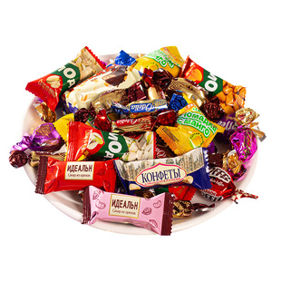 俄罗斯风味巧克力混合糖果紫皮糖零食品圣诞国产年货喜糖休闲食品