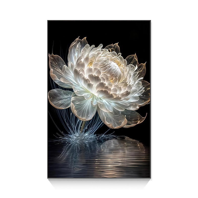 高级感客厅装饰画抽象艺术花卉