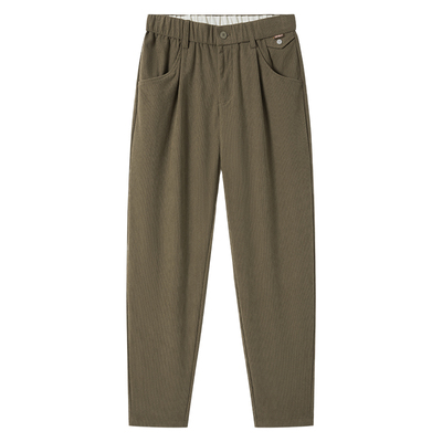 Markless新款休闲裤男士2024秋款肌理感直筒裤长裤宽松灯芯绒裤子