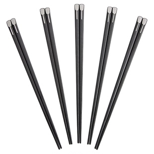 筷子家用高档2025新款防滑耐高温尖头细头尖嘴寿司筷家庭装合金筷