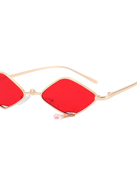 墨镜街拍个性风糖果色吊坠太阳镜