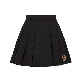 POLOWALK女式半裙2025秋冬裤新品复古A版百褶裙学院风女装裙子
