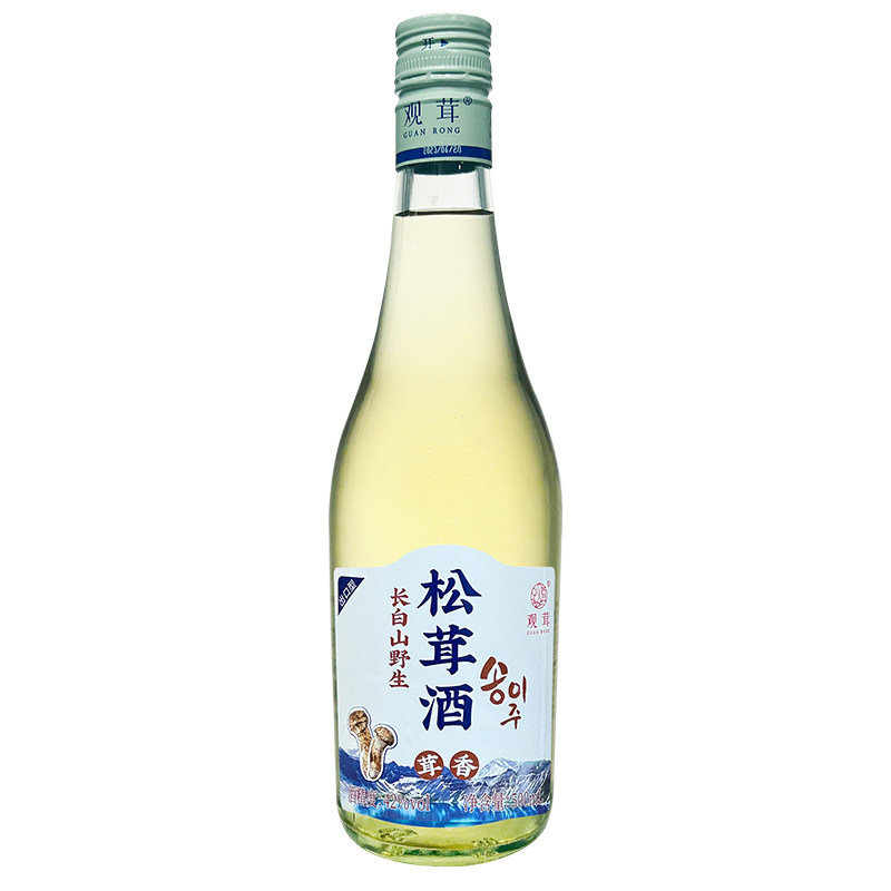 吉林延边朝鲜族特产长白山野生松茸酒500ml42度52度观茸松茸酒
