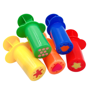 挤泥筒彩泥磨具针筒工具模具套装橡皮泥手工摸具制作儿童益智玩具