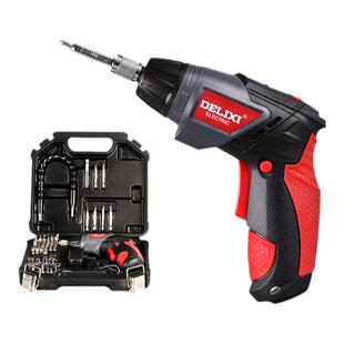 德力西电动螺丝刀小型多功能充电式电起子螺丝批锂电钻工具箱套装