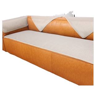 夏季透气冰丝防滑沙发垫现代轻奢简约坐垫凉席凉垫沙发套罩巾