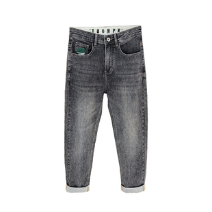 2026春季新款男士牛仔裤休闲小直筒男裤水洗百搭男款长裤子201