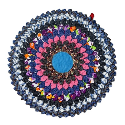 泰国手工布艺纯棉榻榻米圆形坐垫