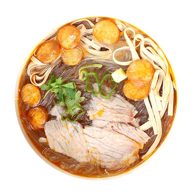 牛肉汤加肉方便粉丝冲泡食品