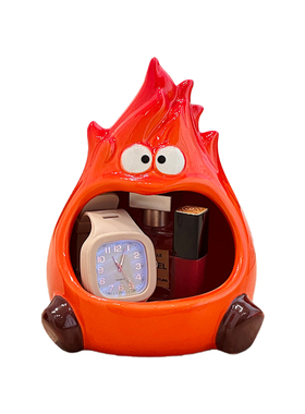 小火苗创意入户玄关钥匙收纳置物架摆件客厅桌面杂物遥控器收纳盒