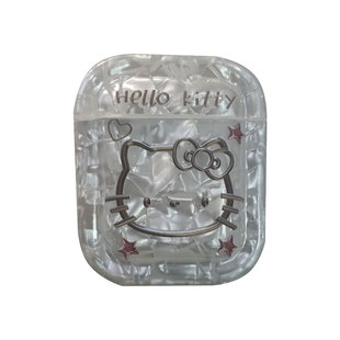 可爱猫咪贝壳纹适用airpodspro3苹果无线蓝牙耳机壳airpods4新款airpods1/2代耳机套女款pro2防摔三代保护套