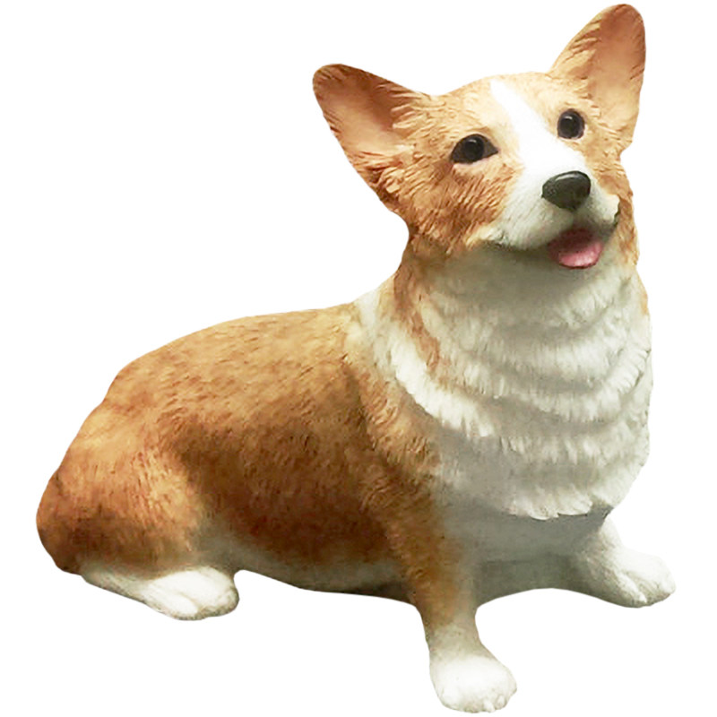 YFA柯基犬仿真狗模型车载摆件