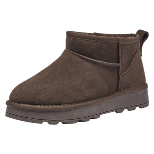 热风男鞋2025年冬季新款男士时尚雪地靴加绒保暖舒适增高复古靴子