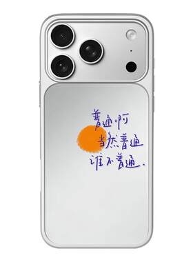 【普通人普通的一生】简约手机壳