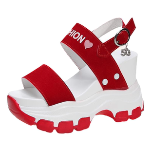 women wedge sandals shoes size 43大码松糕厚底凉鞋高跟鞋