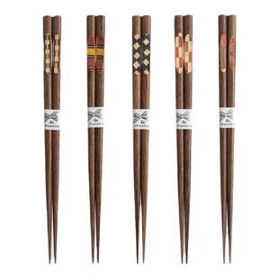 高档实木筷子家用鸡翅木抗菌防霉防滑尖头一人一筷分餐木质餐具