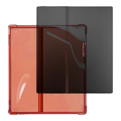 适用掌阅Ocean5保护套透红色 彩色屏Ocean5电子书软胶壳 ocean4个性轻薄壳Ocean5简约防摔壳掌阅女生透红色