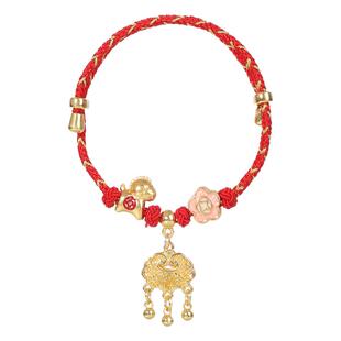 新年红色手绳2026过年女儿童马年本命年手链成人平安喜乐手饰饰品