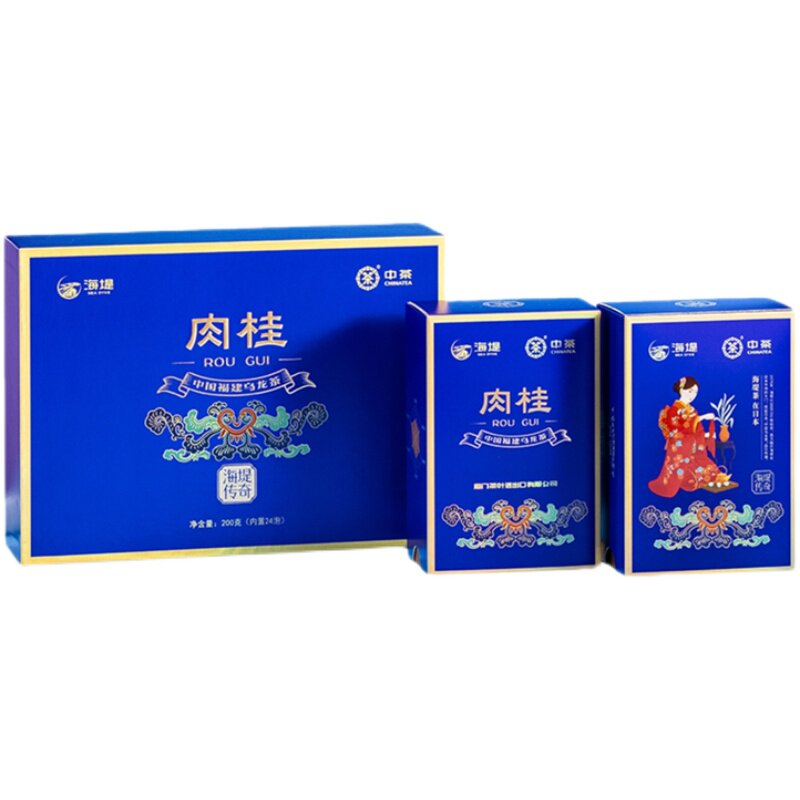 中茶海堤传奇肉桂茶叶礼盒中足火