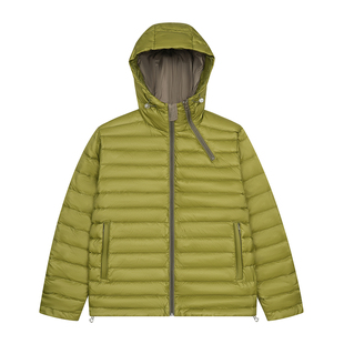 YGAN户外三防一体白鸭绒连帽排骨羽绒服女款轻薄修身保暖厚外套