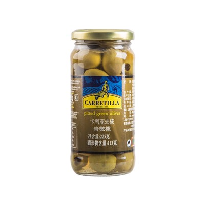 西班牙进口去核青橄榄卡利亚225g