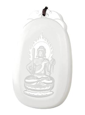 本命佛属鸡守护神不动明王玉项链
