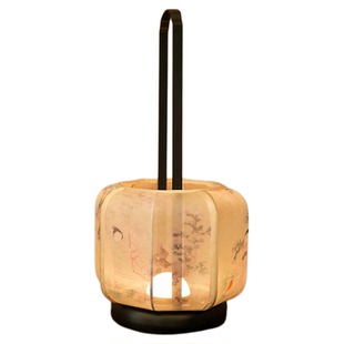 物几原创宋代美学仕女图提梁灯手提灯无线充电台灯宋代美学氛围灯