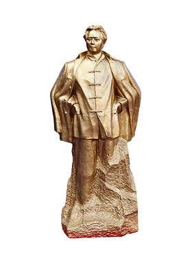 毛主席铜像青年雕塑像井冈山纪念