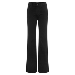 moussy秋季新品通勤简约风微喇休闲牛仔长裤女028IAA12-1006