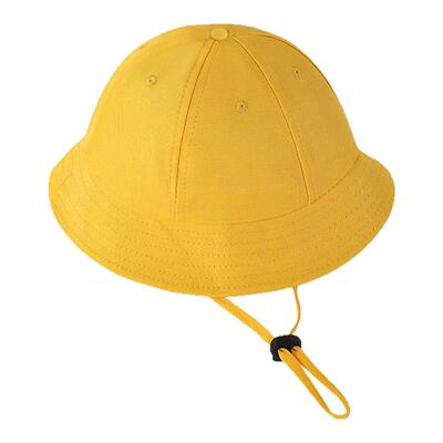 儿童渔夫帽春秋薄款幼儿园小黄帽婴儿防晒帽男女童太阳帽宝宝帽子