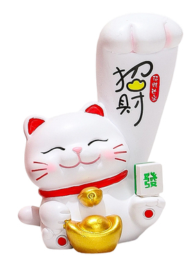治愈系可爱巨力招财猫摆件家居客厅桌面小摆设办公室好物装饰礼品