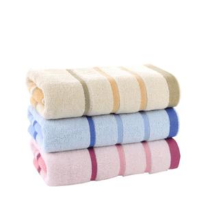 《3条装》纯棉大毛巾90×40洗澡冲凉运动加长成人长条款绣字LOGO