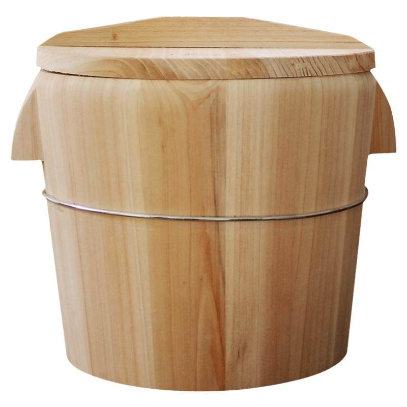 黄一府蒸饭木桶配件盖子竹编底老式保温饭桶家用商用杉木蒸桶手工