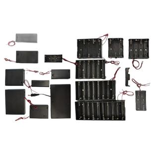 5号7号电池盒五号七号大容量18650外接电池仓盒带开关线9伏电池仓