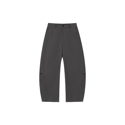 FORNINES廓形弯刀裤男女百搭简约纯棉休闲裤子宽松直筒长裤四季款