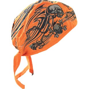 海盗帽子 男 街舞帽 韩版潮演出头巾店员帽子头巾男 夏户外黑红色