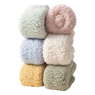 婴儿珊瑚绒袜子冬季加厚加绒保暖宝宝秋冬款长筒袜新生幼儿睡眠袜