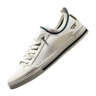 卡帝乐鳄鱼帆布鞋男鞋秋季透气薄款板鞋布鞋潮流百搭男士小白鞋