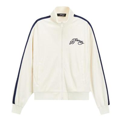 【舒畅同款】Ed Hardy埃德哈迪秋季宽松立领落肩撞色女士拉链衫