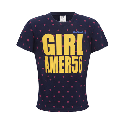 EUEH美式星星满印甜辣妹修身波点短袖T恤女夏季显瘦T恤上衣潮牌