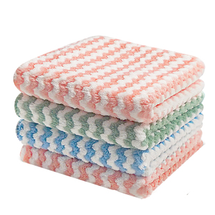 厨房抹布专用吸水不沾油家用毛巾不掉毛擦桌布家务用品清洁洗碗布