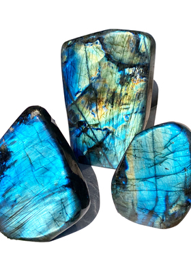 桌面摆件月光石/拉长石水晶原石