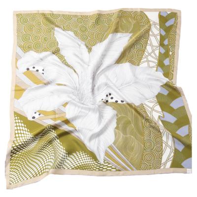 丝巾大方巾女斜纹真丝春秋围巾