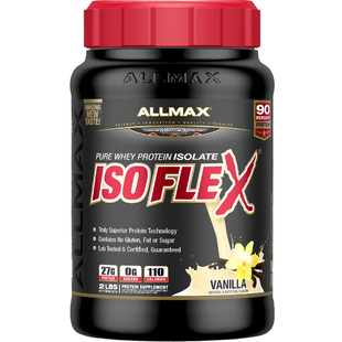 ALLMAX分离乳清蛋白粉 ISOFLEX无糖乳清蛋白质营养粉健身增肌2磅