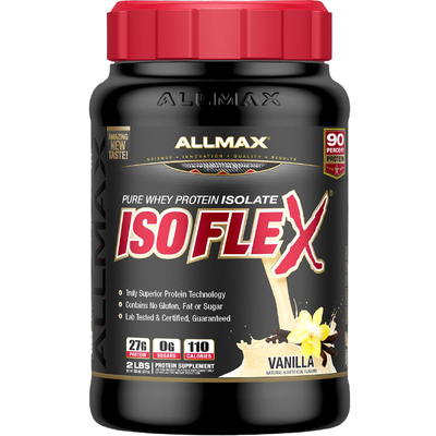 ALLMAX分离乳清蛋白粉 ISOFLEX无糖乳清蛋白质营养粉健身增肌2磅