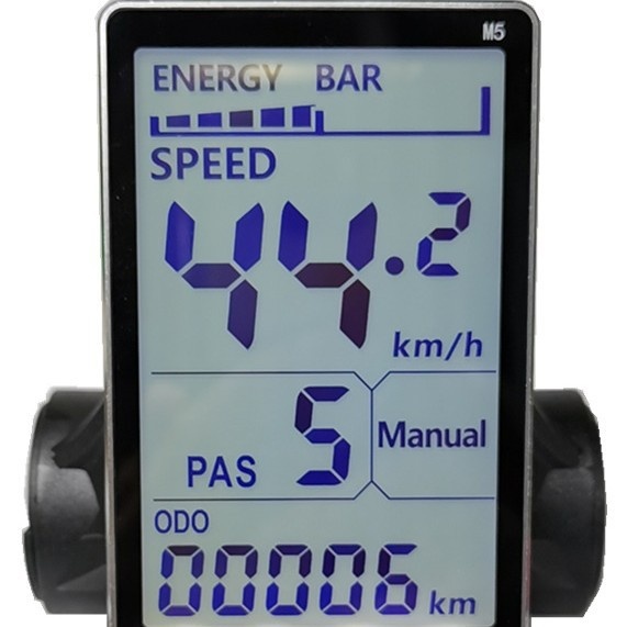 电动自行车山地车滑板车竖屏LCD液晶仪表控制器电量速度显示通配