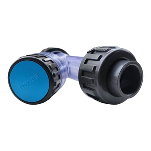 加厚透明Y型过滤器DN15/20/25管道式UPVC塑料走液体蓝色内置滤网
