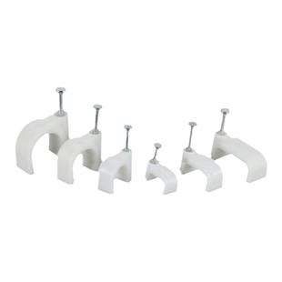 钢钉线卡电线固定器线卡子圆形方形100只网线卡钉水泥墙钉卡线扣